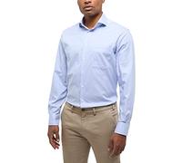 ETERNA, Kariertes LANGARMHEMD MODERN FIT Farbe hellblau, Größe 43