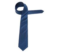 ETERNA Krawatte aus reiner Seide 7,5 cm breit Punkte nachtblau