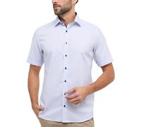 eterna Kurzarm Hemd Modern Fit Fantasiebindung Strukturiert- Gr. W 46, Hellblau