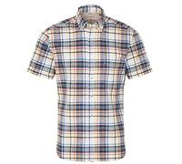 ETERNA Kurzarm Hemd, Regular fit, Upcycling Shirt, Oxford kariert Größe 44, Farbe türkis