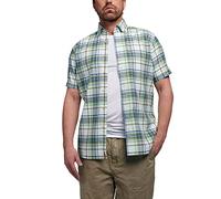 ETERNA Kurzarm Hemd, Regular fit, Upcycling Shirt, Oxford kariert (Grün, W44, Länge Kurzarm)