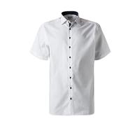 eterna Kurzarm Hemd MODERN FIT Pinpoint unifarben, Weiß, W43, Länge Kurzarm