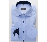ETERNA LANGARM HEMD COMFORT FIT FEIN OXFORD MITTELBLAU MIT PATCHUNG - 40