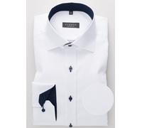 ETERNA LANGARM HEMD COMFORT FIT FEIN OXFORD WEISS MIT PATCHUNG - 41