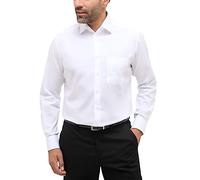 ETERNA Langarm Hemd COMFORT FIT Pinpoint unifarben mit Classic Kent Kragen- Gr. 40 EU, Weiß