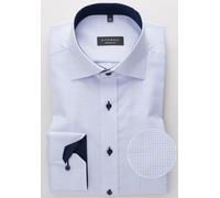 ETERNA LANGARM HEMD COMFORT FIT STRUKTUR HELLBLAU MIT PATCHUNG - 47