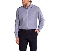 eterna Langarm Hemd Comfort FIT Twill gestreift, Hellblau/Weiss, W43 Langarm
