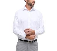 eterna Langarmhemd Comfort Fit Twill unifarben Weiß Gr. 42