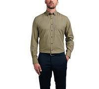 ETERNA Langarm Hemd Karo Popeline mit Tasche, Modern Fit (gelb, 46)