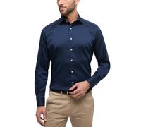 ETERNA Langarm Hemd Modern Fit, Performance Shirt Stretch, unifarben Größe W46, Farbe Marine