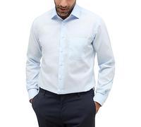 ETERNA Langarm Hemd Modern Fit Popeline unifarben Größe 43, Farbe hellblau