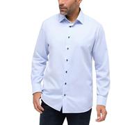 ETERNA Langarm Hemd MODERN FIT Twill gestreift, Größe W45 Langarm, Farbe Hellblau