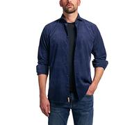 ETERNA, Langarm-Hemd ohne Tasche in Feincord, Regular Fit (46, Marine)