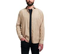 ETERNA, Langarm-Hemd ohne Tasche in Feincord, Regular Fit (48, Camel)