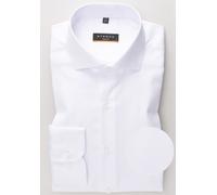 eterna Langarm Hemd Slim FIT Twill unifarben W43 Langarm Weiß