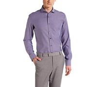 eterna Langarm Hemd Slim Fit Natté strukturiert