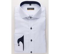 ETERNA LANGARM HEMD SLIM FIT STRUKTUR HELLBLAU MIT PATCHUNG - 41