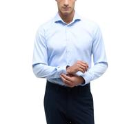 eterna Langarm Hemd Slim FIT Twill unifarben W43 Langarm Hellblau
