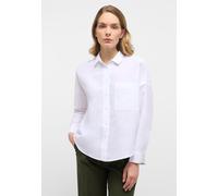 ETERNA - Linen Shirt Bluse Leinen Langarm weiß - Gr. - 34