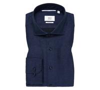 ETERNA - Linen Shirt Twill Langarm midnight - Gr. - 41/Langarm - 65cm