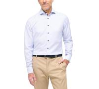 eterna Long Sleeve Shirt Slim FIT Light Blue Structured Hemd,