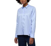 ETERNA Loose Bluse Langarm Hemdenkragen Twill Aqua Größe 44