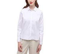 ETERNA Loose Bluse Langarm Hemdkragen Popeline weiß