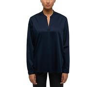 Longbluse ETERNA "LOOSE FIT", Damen, Gr. 46, blau (dunkelblau), 95% Baumwolle, 5% Elasthan, normal, Blusen Longbluse, EASY IRON (bügelleicht) (65445869-46) dunkelblau
