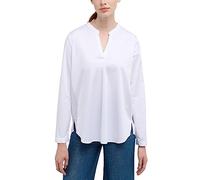 ETERNA Loose Bluse Langarm Kelchkragen Rückenfalte weiß