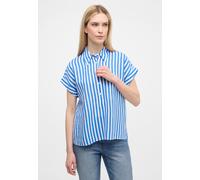 ETERNA - Bluse Leinen Kurzarm blau, 40/Kurzarm