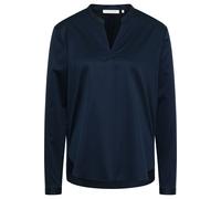 Longbluse ETERNA "LOOSE FIT", Damen, Gr. 44, blau (dunkelblau), 95% Baumwolle, 5% Elasthan, normal, Blusen Longbluse, EASY IRON (bügelleicht) (65445869-44) dunkelblau