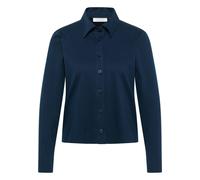 Jersey Shirt Bluse in navy unifarben 42