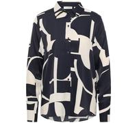 ETERNA LOOSE FIT Langarm Bluse schwarz/weiss satin print 7584-39-D923 36