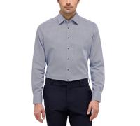 ETERNA Male bedrucktes Twill Hemd MODERN FIT 41_H_1/1, 1/1, blau