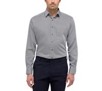 ETERNA Male bedrucktes Twill Hemd MODERN FIT 42_H_1/1, 1/1, grau