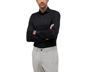 ETERNA Male Cover Shirt unifarben Slim FIT 45_H_1/1, 1/1, schwarz