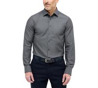 ETERNA Slim Fit Businesshemd aus Uni Struktur in Black, Größe 41