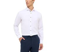 ETERNA Male Hemd strukturiert MODERN FIT 45_H_1/1, 1/1, weiß