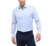 eterna Mode Hemd Modern Fit Twill Kentkragen Langarm Einfarbig Hellblau Größe 40