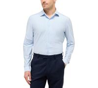 Langarmhemd ETERNA "SLIM FIT", Herren, Gr. 40, Normalgrößen, blau, Jersey, 60% Baumwolle, 40% Polyester, schmal, Langarm Manschette, Hemden, NON IRON (bügelfrei) (51693226-40) blau