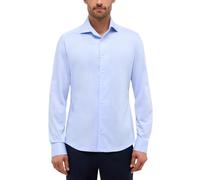 Langarmhemd ETERNA "SLIM FIT", Herren, Gr. 40, Normalgrößen, blau (hellblau), Jersey, 58% cotton, 42% Polyester, schmal, Langarm Manschette, Hemden, NON IRON (bügelfrei) (18471322-40) hellblau