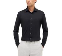 Langarmhemd ETERNA "SLIM FIT", Herren, Gr. 41, Normalgrößen, schwarz, 58% Baumwolle, 42% Polyester, schmal, Manschette, Hemden, NON IRON (bügelfrei) (95335448-41) schwarz