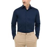 ETERNA Herren Japanese Knitted Hybrid Shirt Slim FIT 1/1 Navy 42_H_1/1