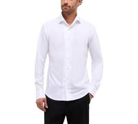 ETERNA Male Japanese Knitted Hybrid Shirt Slim FIT 44_H_1/1, 1/1, weiß