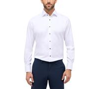 Langarmhemd ETERNA "MODERN FIT", Herren, Gr. 40, Normalgrößen, weiß, Twill, 100% cotton, tailliert, Langarm Manschette, Hemden, NON IRON (bügelfrei) (94036901-40) weiß