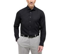 Langarmhemd ETERNA "SLIM FIT", Herren, Gr. 42, Normalgrößen, schwarz, Popeline, 100% cotton, schmal, Langarm Manschette, Hemden, NON IRON (bügelfrei) (12146230-42) schwarz