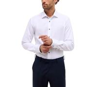 Langarmhemd ETERNA "SLIM FIT", Herren, Gr. 43, Normalgrößen, weiß, Popeline, 100% Baumwolle, schmal, Langarm Manschette, Hemden, NON IRON (bügelfrei) (20046759-43) weiß