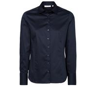 ETERNA Female Satin Shirt Bluse unifarben Regular FIT 48_D_1/1, 1/1, dunkelblau