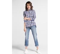 ETERNA MODERN CLASSIC Langarm Flannel Bluse blau-weiß kariert 6268 D614.19 34