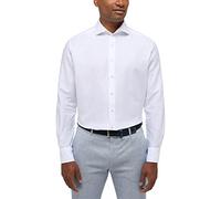 MODERN FIT Linen Shirt in weiß unifarben 44 weiß